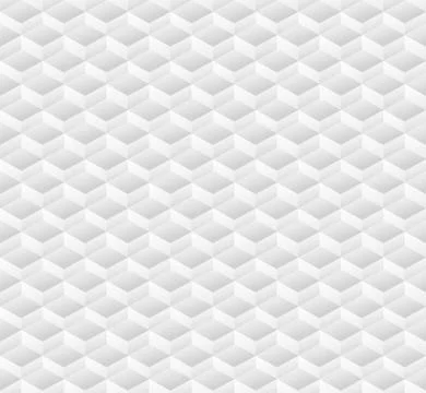 Grayscale 3d Cubes minimal, repeatable pattern (simple seamless, spatial geom Stock Illustration