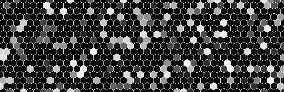 Grayscale abstract hexagon pattern Stockillustratie