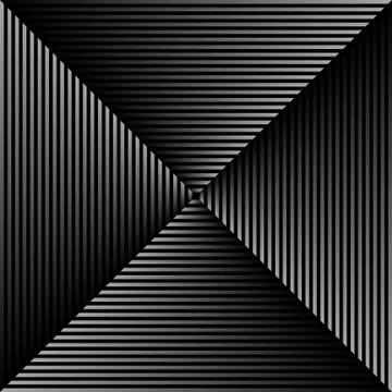 Grayscale abstract pattern, background with radiating squares Stock Illustration