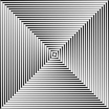 Grayscale abstract pattern, background with radiating squares Stock Illustration
