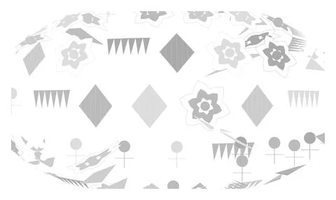 Grayscale abstract seamless background with distorted geometric shapes and .. Stock Illustration