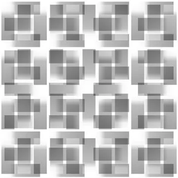Grayscale abstract square pattern. Seamlessly repeatable vector texture. Illustrazione stock