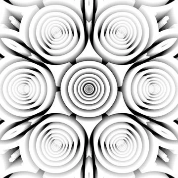 Grayscale abstract texture of round-shaped elements with a polygonal shape in Stock Illustration