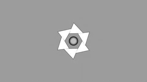 Grayscale Animated Icon Geometry Seamless Loop Stock Footage 341725356