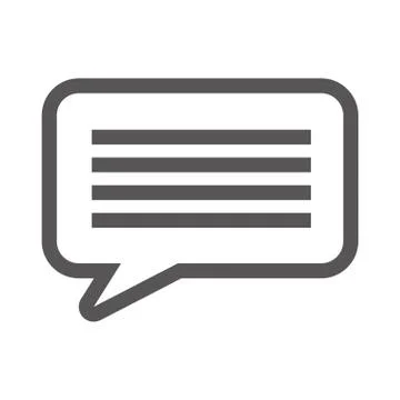 Grayscale contour with callout speech 库存插图