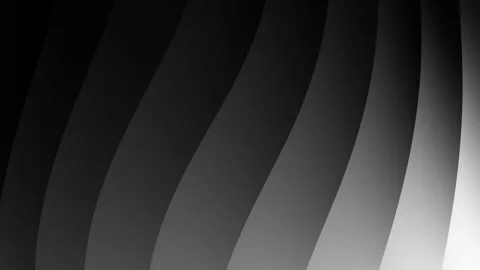 Grayscale curved stripes blend smoothly light to dark. Stock Footage 304700700