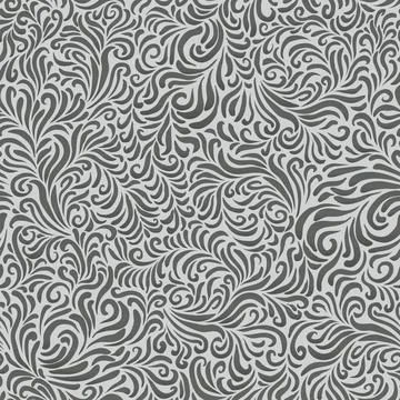 Grayscale foliage seamless pattern. Vector background 스톡 일러스트