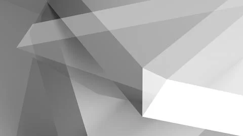 Grayscale geometric composition of layered triangular shapes, 3d render Stock Illustration