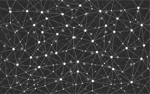 Grayscale Geometric Connection Background, Vector Illustration イラスト素材