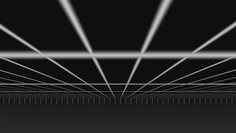 Grayscale Geometric Grid Background in Perspective Stock Footage 341701988