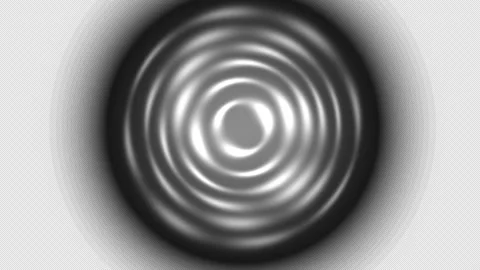 Grayscale glowing orb background with rippling effect Video stock 341707916