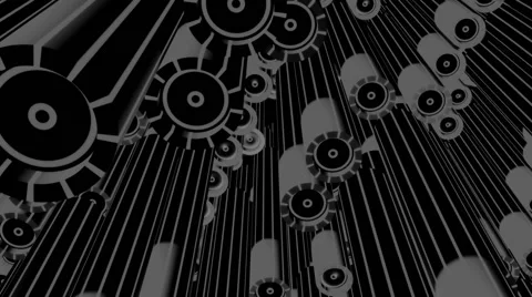 Grayscale line tubes Stock Footage 46978416