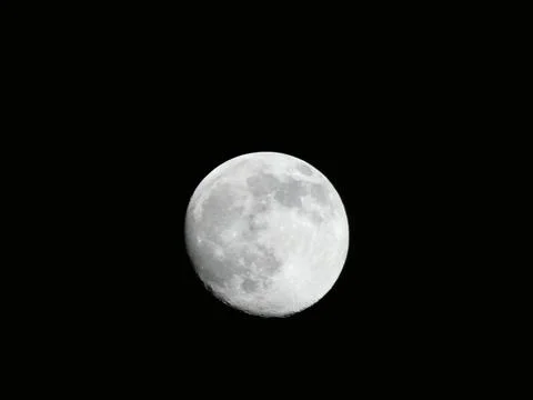 Grayscale of a lunar eclipse with moon shadows on the dark background Stock Photos