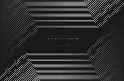 Grayscale modern straight blend line abstract background. Technology line vector Stock Illustration