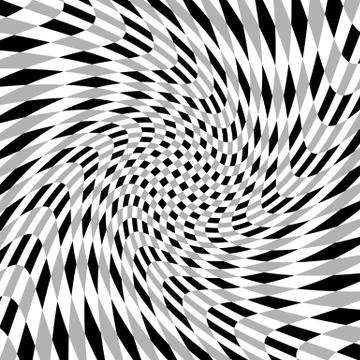 Grayscale, monochrome squared pattern with distortion effect. イラスト素材