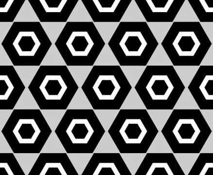 Grayscale pattern with octagon shapes. Seamlessly repeatable. 스톡 일러스트