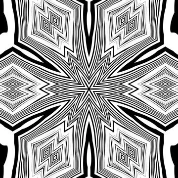 Grayscale pattern with united rhombus-shaped elements Stockillustratie