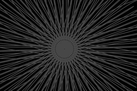 Grayscale Radial Starburst Geometric Pattern Stock Illustration