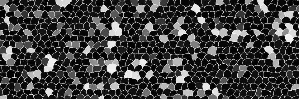 Grayscale rounded polygon pattern 스톡 일러스트