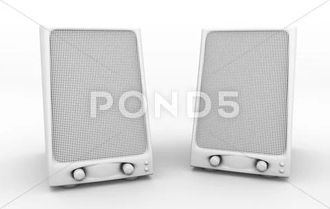 Grayscale speakers Stock Photos
