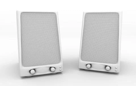 Grayscale speakers Stock Photos