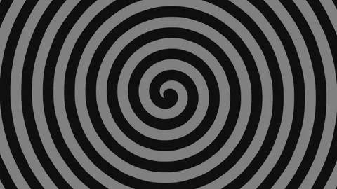 Grayscale spiral pattern with concentric circles suitable for backgrounds Stock Footage 291177744
