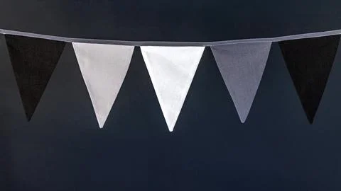 Grayscale Triangular Flags 스톡 사진