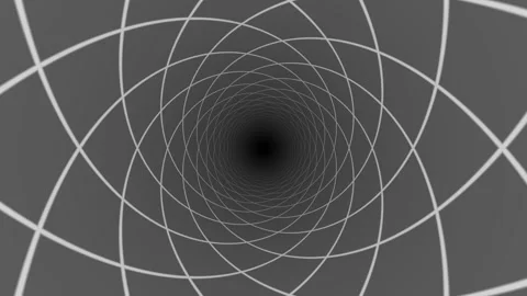 Grayscale Tunnel Zoom Transition Seamless Loop Video stock 342712480