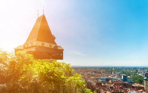 Graz clocktower Stock Photos