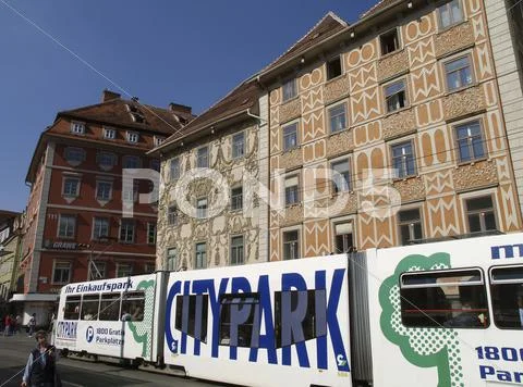Graz old city center main square austria tourism Stock Photos