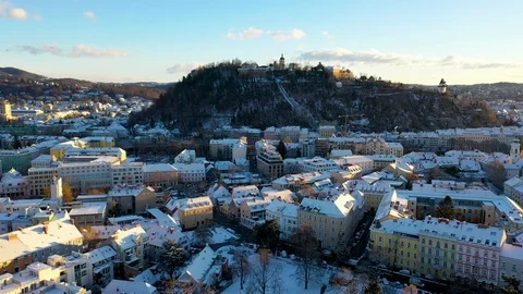Graz old town view from skye 스톡 동영상 103436756