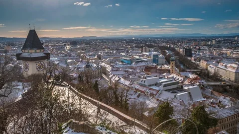 Graz skyline aerial view Stock-Footage 103428833