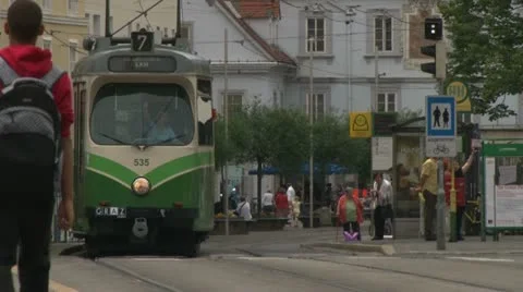Graz tram Video stock 21251136