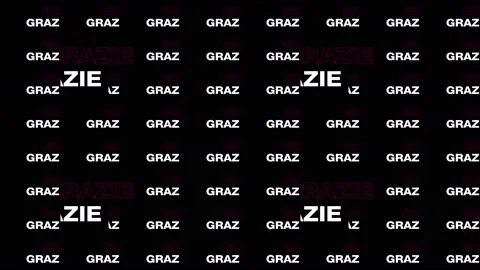 Grazie Text 02 Stock Footage 147931121