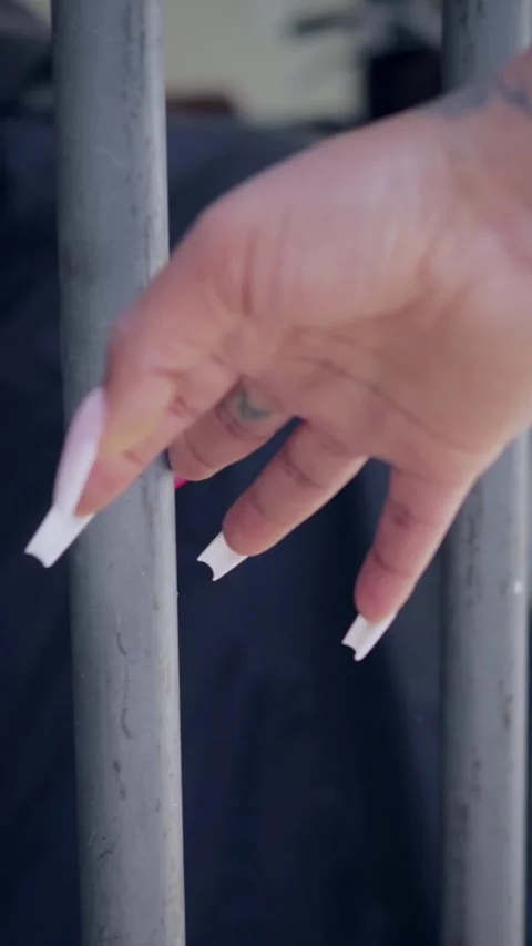 Grazing Hand on Railing While Walking - Concept of Tactile Experience Stock Footage 283661029