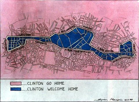Gre-skech/clinton Visit Fotos de archivo