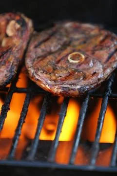 Grease and flames Stock Photos