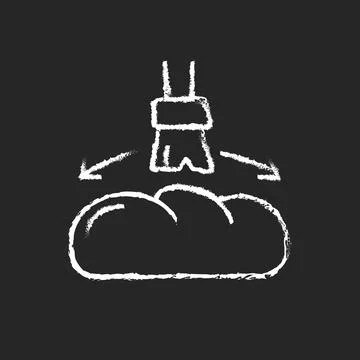 Grease for baking chalk white icon on dark background Illustrazione stock