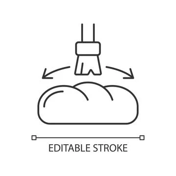 Grease for baking linear icon Illustrazione stock