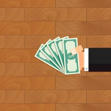 Grease the palm Stock Illustration