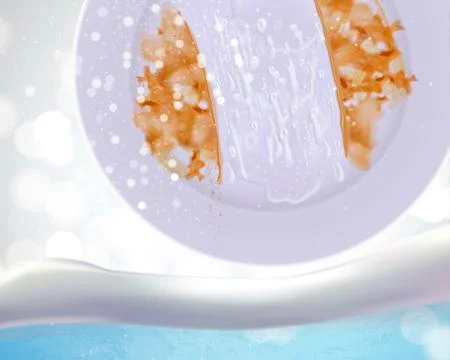 Greasy dish with detergent Stock Illustration