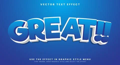 Great 3D editable text effect template Stockillustratie