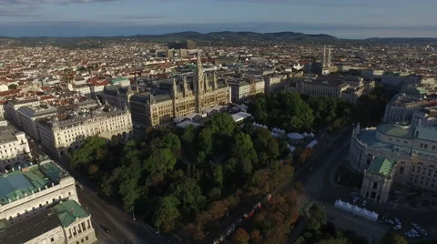 Great aerial view of the first district of Vienna 스톡 동영상 61481930