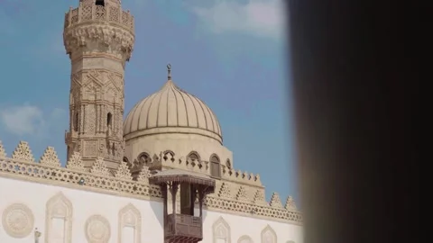 The Great Al Azhar Mosque of Cairo is a historic landmark of Arabic architecture Stock Footage 329236408