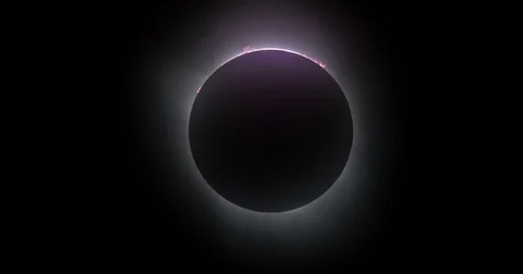 Great American Total Solar Eclipse Corona during totality. Stock Footage 79354501
