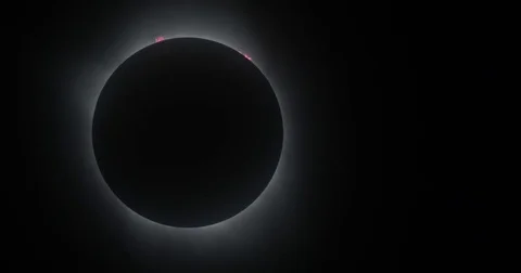Great American Total Solar Eclipse Corona during totality. Video stock 79360716