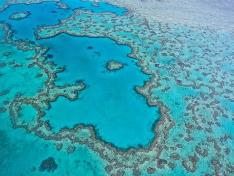 Great Barrier Reef - Aerial View Stock Photos