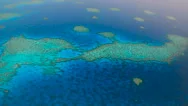 The Great Barrier Reef From The Air, Australia Stock Footage