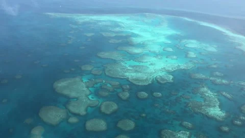 Great barrier reef over the view Stock Footage 137772472