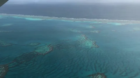 Great barrier reef over the view Stock Footage 137772477